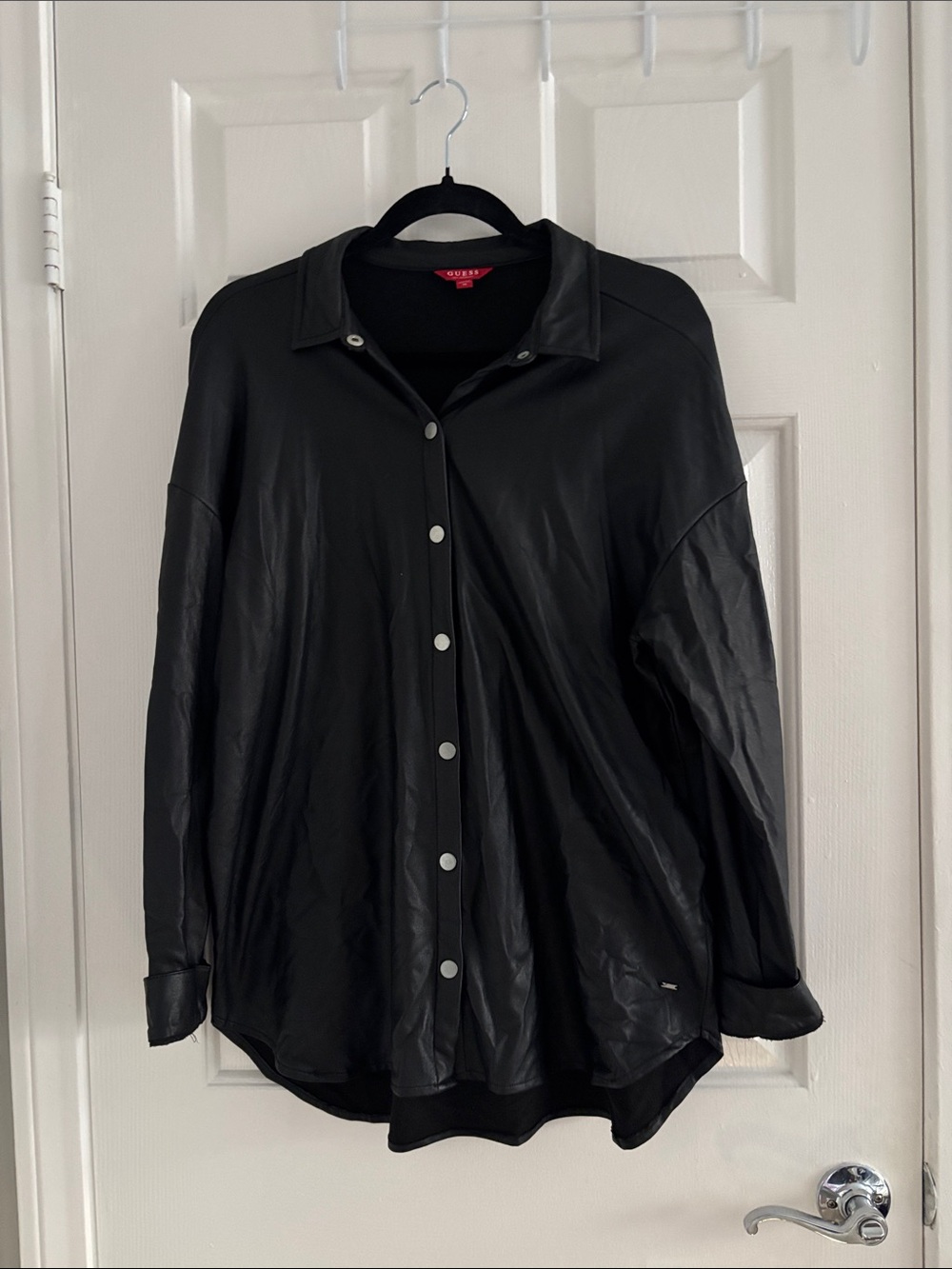 Guess Black Long-Sleeve Button-Front Shirt